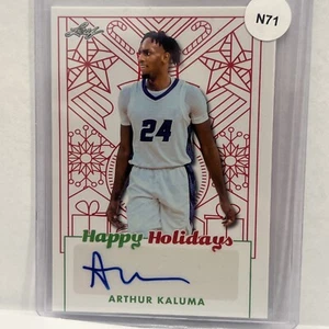 Arthur Kaluma - 2023 Leaf Holiday Packs - Happy Holidays Basketball Auto - Picture 1 of 6