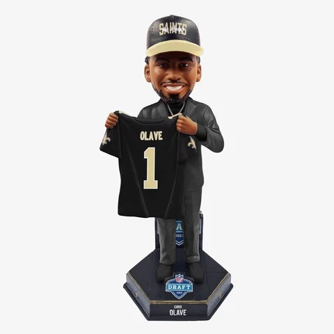 Chris Olave New Orleans Saints 2022 Draft Pick Bobblehead NFL Football NEW Cover