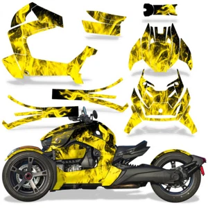 Calcomanías adhesivas gráficas para Can-Am Ryker NO RALLY 19-24 y Rally 19-21 Flames Y - Imagen 1 de 6