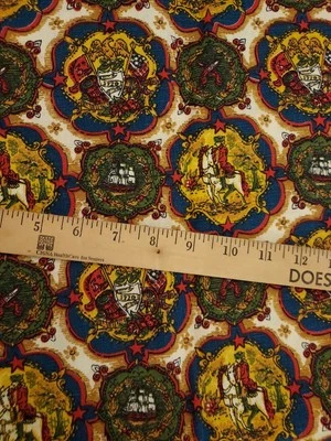 VTG House N' Home Fabrics & Draperies  1776 Americana Themed 1-2/3 Yards Heavy - Image 1 of 4