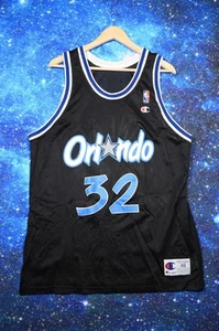 Vintage Orlando Magic Jersey Mens 48 Black NBA Basketball Shaquille O'Neal 90s - Picture 1 of 9