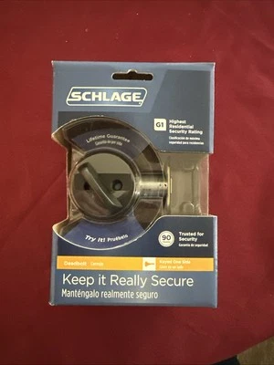 New Schlage Single Cylinder Deadbolt G1 Keyed One Side Aged Bronze B60NV716 - Изображение 1 из 4