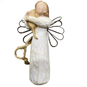 Willow Tree ANGEL OF FRIENDSHIP Figure w/ Puppy Demdaco Susan Lordi 1999-2009 - Picture 1 of 8