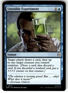 MTG Magic The Gathering Marvel's Spider-Man Card #47 Unstable Experiment - Picture 1 of 4