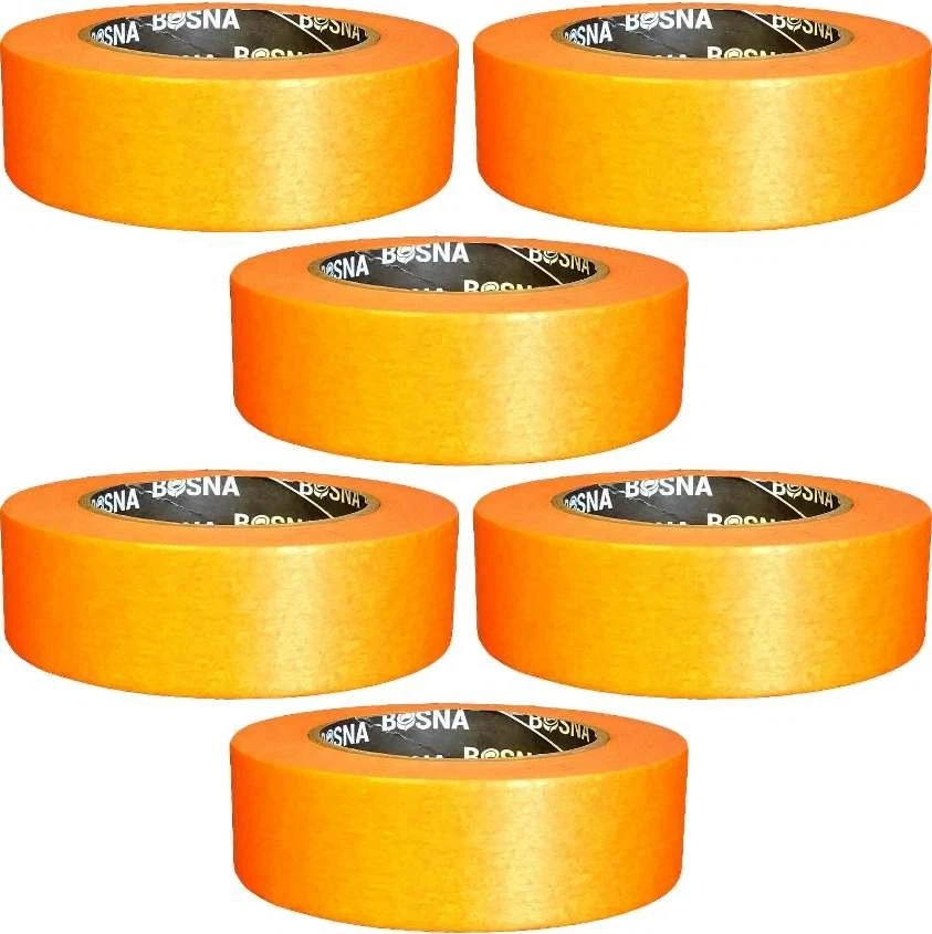 BOSNA Automotive Refinish Automotive Masking Tape, 1-1/2 Inch 6 Rolls, ORANGE Foto 1 de 1