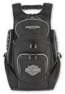 Mochila 'Legend' resistente de poliéster de alta densidad Harley-Davidson - negra Foto 1 de 4