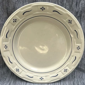 Longaberger Pottery Woven Traditions 10" Dinner Plate Classic Blue - Picture 1 of 6