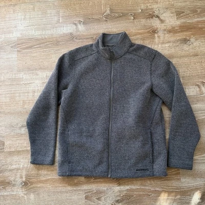 Merrell Full Zip Sweater Fleece Jacket Men’s Large Gray Wool Blend Outdoor Hikin - Image 1 of 4
