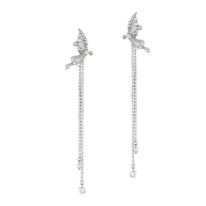 1pair fashion papillon Clip d'oreilles boucles d'oreilles Tassel ~X - Picture 1 of 7