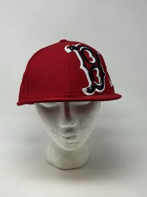 Gorra New Era Para Hombres 59Fifty MLB Boston Medias Rojas Logo Grande Lana Ajustada Talla 7 1/2 Foto 1 de 4
