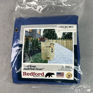 Redford Supply Cold Snap Backflow Cover Blue 600D PVC Oxford Polyester 24"WX18'H - Imagen 1 de 7