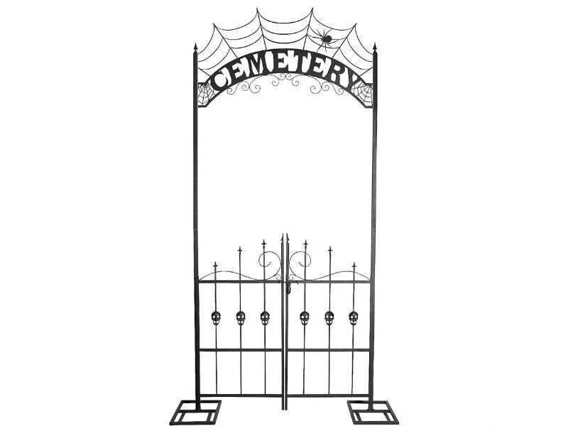 Sunstar Industries SI48038 8.5' Cemetery Archway Halloween Decoration - Black