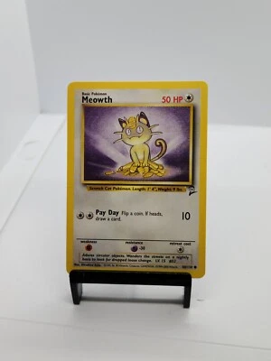 Pokemon TCG Meowth Base Set 2 Unlimited 80/130 1999 WOTC Vintage - Image 1 of 2