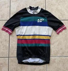 Heavy Pedal Men's Short Sleeve Full Zip Cycling Small Jersey Shirt Bike USA Tee - Picture 1 of 15