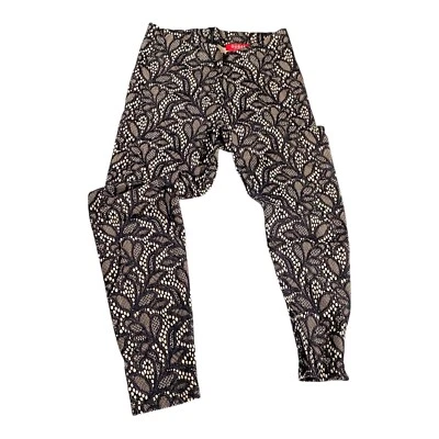 Pantalones Guess Mujer M Negros Encaje Forrados Ajustados Tobillo Leggings Gótico Bruja Fiesta Foto 1 de 4