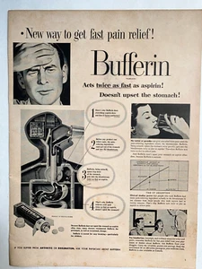 1952 stampa bufferin annuncio 13 pollici x10 pollici - Foto 1 di 1