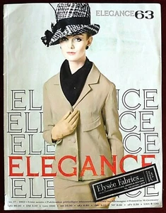 Elegance Magazine Fabric Swatches Edition ~ N. 17 1963 ~ Duffy Helmut Newton - Imagen 1 de 12