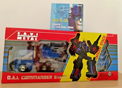 robot TRANSFORMERS K.F:C.  D.A.I. Commander Stack + teste upgrade SSX, Rarissimo - Immagine 1 di 4
