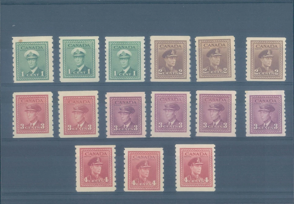 CANADA 1943-1948 George VI perforation varieties - Image 1 of 1