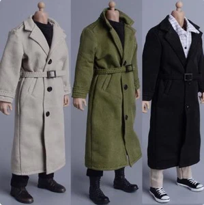 Maßstab 1/12 männliche Uniform britischer langer Trenchcoat Windschutz passt 6" Actionfiguren - Bild 1 von 21