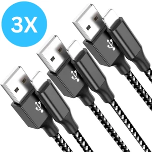 3x iPhone Ladekabel USB Kabel 1m 5 6 7 8 X XS XR 11 12 13 14 Pro für Apple NEU - Bild 1 von 3
