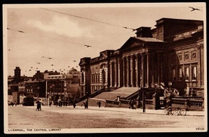 Central Library Liverpool Merseyside Photochrom Postcard - Picture 1 of 2