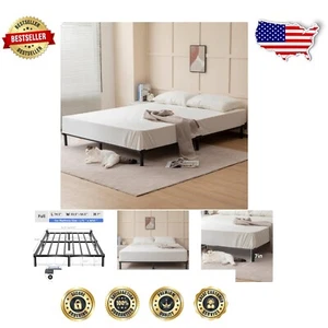 Durable 7-Inch Low Profile Full Bed Frame with Easy Assembly and Steel Support - Picture 1 of 7