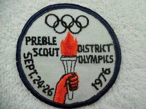 Boy Scout Patch Preble Scout District Olympics Sept 24-26 1976 160-40A110 - Bild 1 von 1