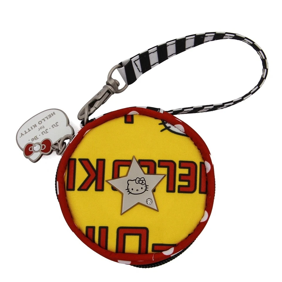 JuJuBe Pacifier Holder with Strap Hello Kitty Collection Strawberry Stripes - Image 1 of 1