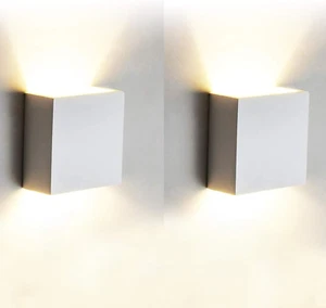 Lampada Da Parete Led Interno, 2 Pezzi 12W Bianco Caldo LED Applique Da Parete M - Foto 1 di 12