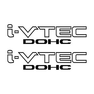 (2x) i-VTEC DOHC ( 10" x 2.5") Vinyl Decal Sticker Honda Accord Civic Si RS DO