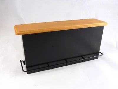 Closeout! Dollhouse Miniature Black Metal Bar Counter, T4240 - Image 1 of 2
