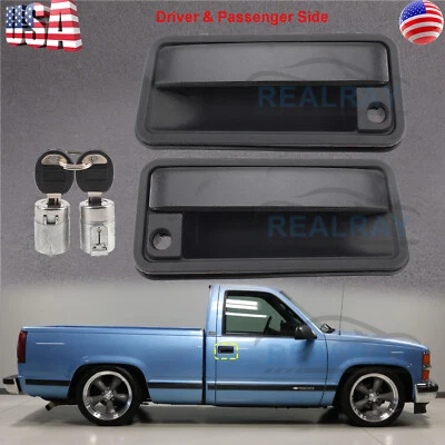 2X Manija de puerta delantera exterior para 88-94 Chevrolet C1500 K1500 C2500 K2500 Tahoe Foto 1 de 4