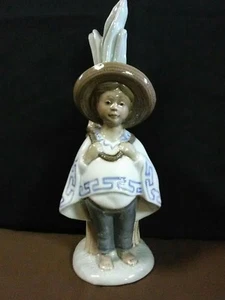 Exquisite Vtg. Porcelana de Cuernavaca Mexico "Boy w/Sugar cane" figurine - Picture 1 of 11