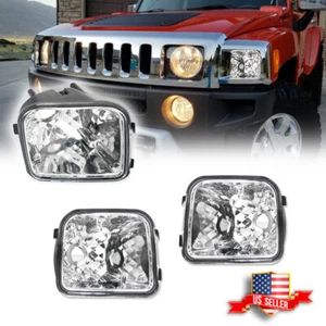 2PCS Clear Chrome Front Corner Signal Lights Housing Kit For 2006-2010 Hummer H3 - Picture 1 of 9