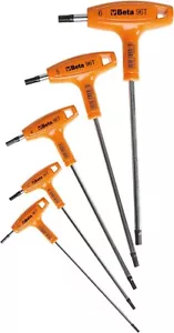 Beta 96T/S5P 5-teiliges metrisches T-Griff Sechskantschlüssel-Set 2,5-6 mm - Bild 1 von 2