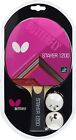 Butterfly Table Tennis Rubber Racket Racket Shake Stay 1200 with 2 balls NEW