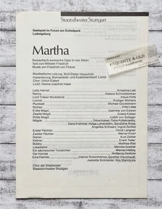 1988 Staatstheater Stuttgart Schloßpark Ludwigsburg Martha Philips Werbung alt - Picture 1 of 3