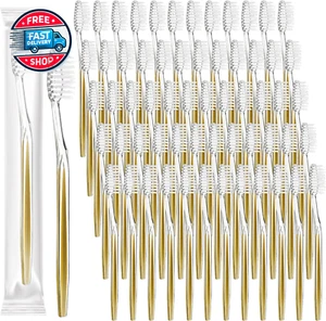 100 Pcs Individually Wrapped Toothbrush Bulk Disposable Travel Toothbrushes Soft - Picture 1 of 12