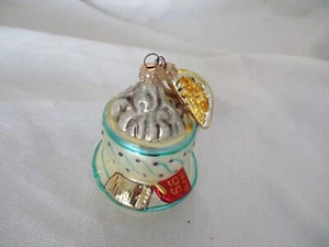 DEPT 56 GLAS WEIHNACHTSSCHMUCK Polen HEISS Getränk Tee Zitrone Mischung Becher Dampf 5" - Bild 1 von 6