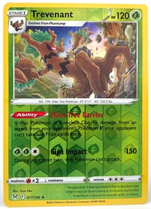 Trevenant Reverse Holo Rare Schwert Schild Verlorener Ursprung 17/196 Pokémon - Bild 1 von 2