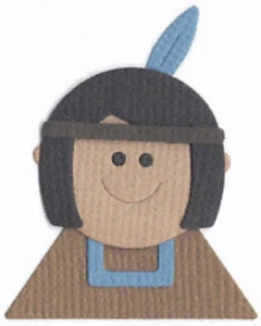 QuicKutz Die Native American Indian Boy Dressup Paperdoll Thanksgiving 2pcLotNew - Picture 1 of 2
