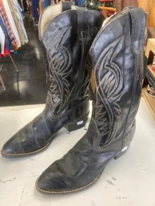 BRONCO Men's 10 EE Eelskin Print Style 1920 Pointed Toe Western Cowboy Boots USA - Picture 1 of 6