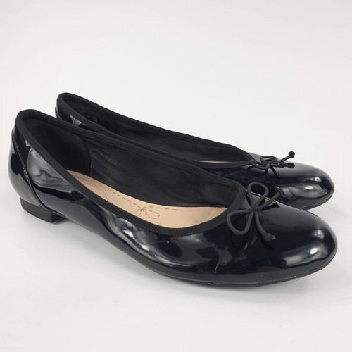 Ballerine Clarks nere in vernice taglia 6