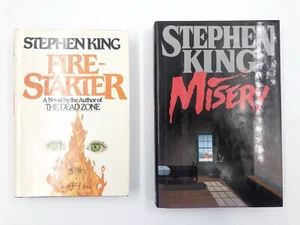 Firestarter & Misery Stephen King Hardcover Early Editions 1980 & 1987 Horror - Imagen 1 de 12