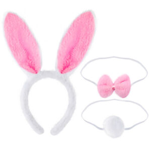 3PCS Rabbit Ear Headband Bunny Ear Headband Bunny Cosplay Set