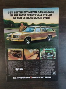 Vintage 1979 Pontiac Grand Lemans Station Wagon Jack Nicklaus Full Page Color Ad - Picture 1 of 1