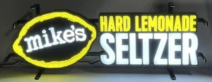 MIKE’S HARD LIMONADE Seltzer ENCENDIDO LETRERO LED BRILLANTE 24” X 17” - Imagen 1 de 18