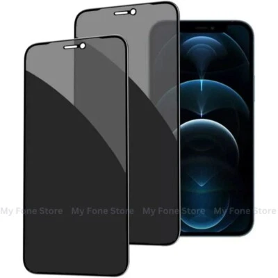 2 Pack Tempered Glass Privacy Screen Protector for iPhone 16 15 14 13 12 11 Max - Image 1 of 4