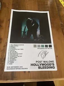 Post Malone Canvas Paper Wall Art Album Cover For Music Lovers 8” X 12” - Picture 1 of 1